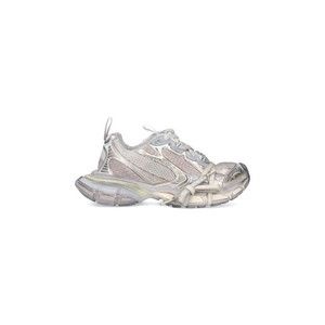 Balenciaga Oversized Platform Sneakers With Distressed Grey Mesh - NWT